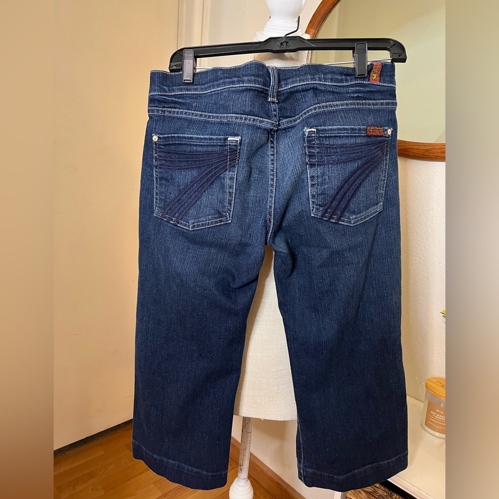 7 for all mankind Dark Indigo Women's Cropped Jeans